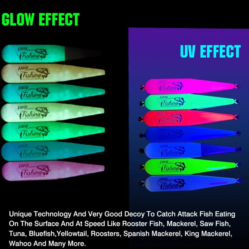 Leurre dur FJORD Pencil Bait 42g 84g glow pour la pêche au thon en mer la nuit
