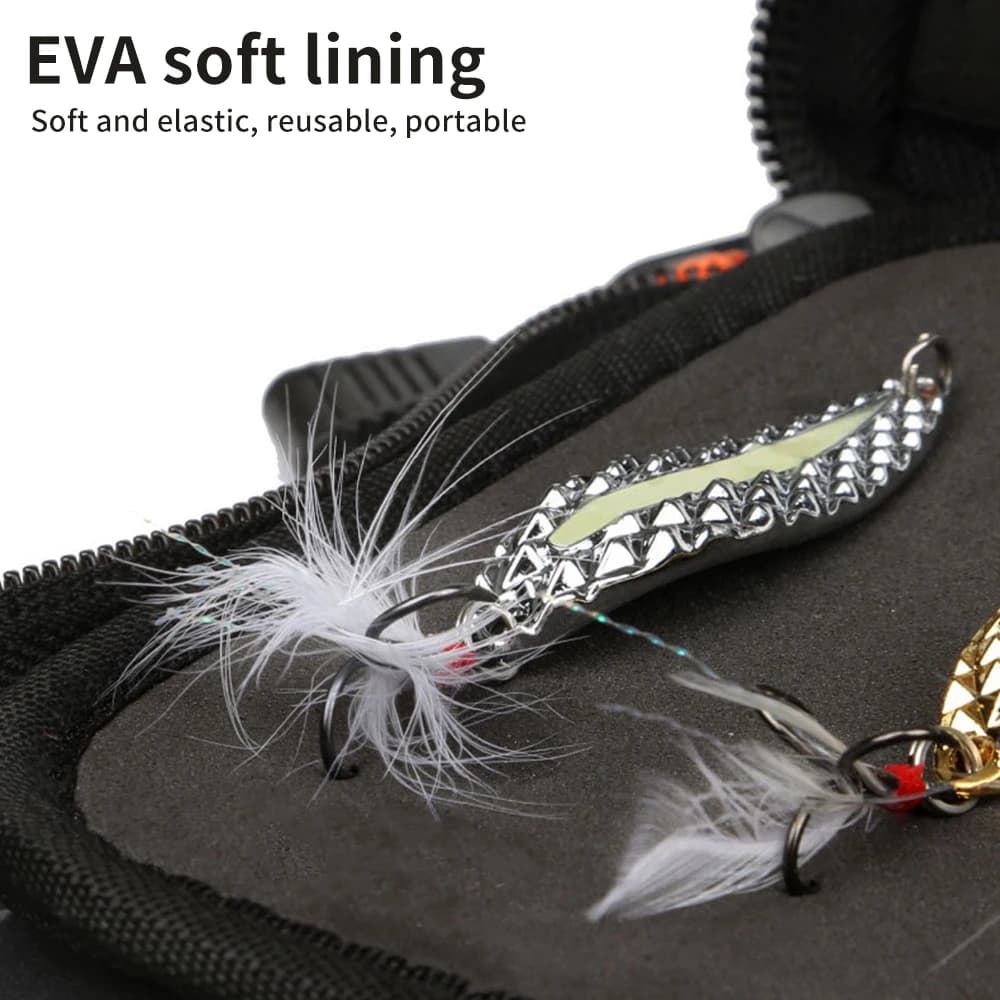 Porte-leurres et accessoires pêche grande capacité - Sac portatif pour jigs, spinners et sequins pesca