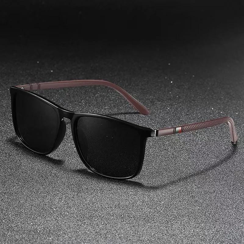 Lunettes carrées polarisées unisexes pêche conduite - Marque designer UV400 fashion homme femme