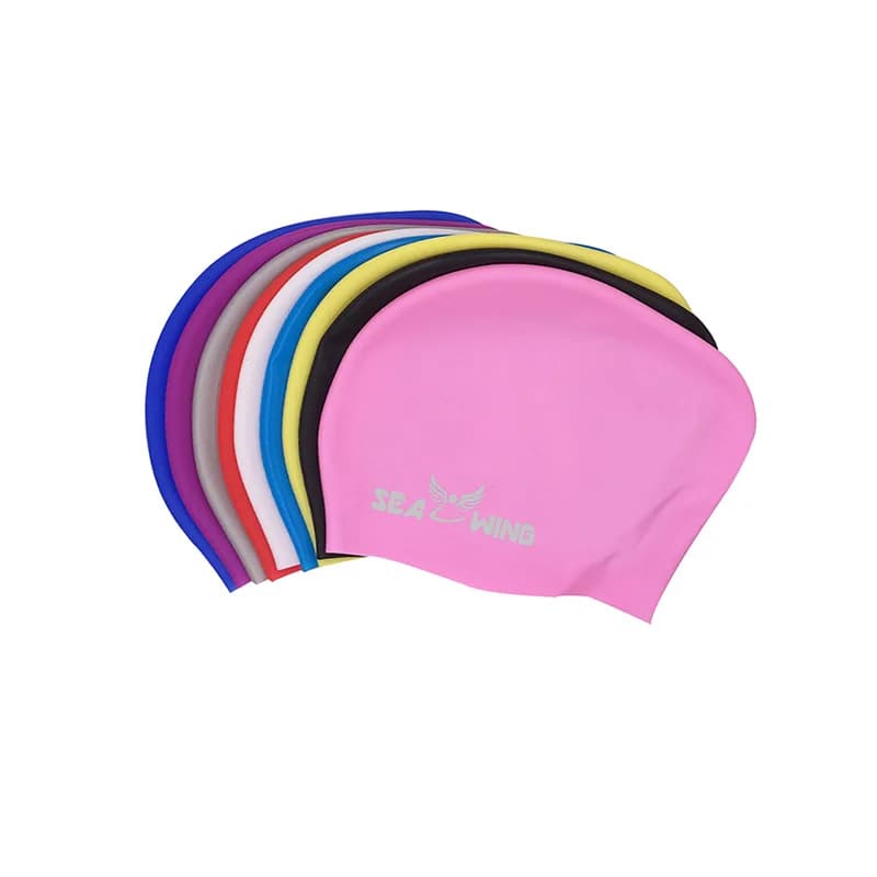 Bonnet de bain silicone confortable anti-dérapant pour femmes cheveux longs protection chevelure