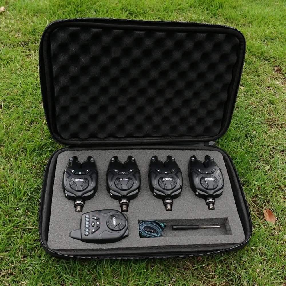 Alarme de touche sans fil waterproof Hirisi pour carpe - Set 1+3 avec indicateur morsure accessoires pêche