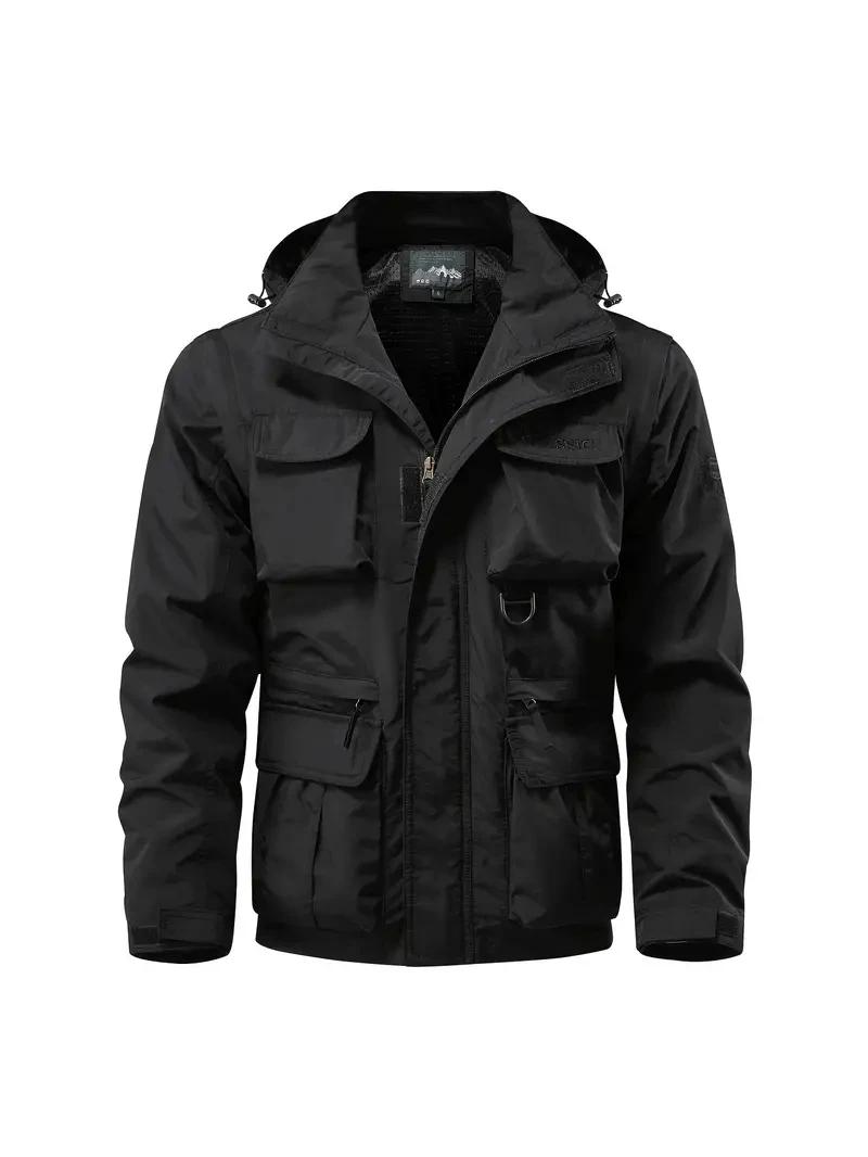Veste homme démontable anti-vent imperméable multi-poches pour pêche outdoor