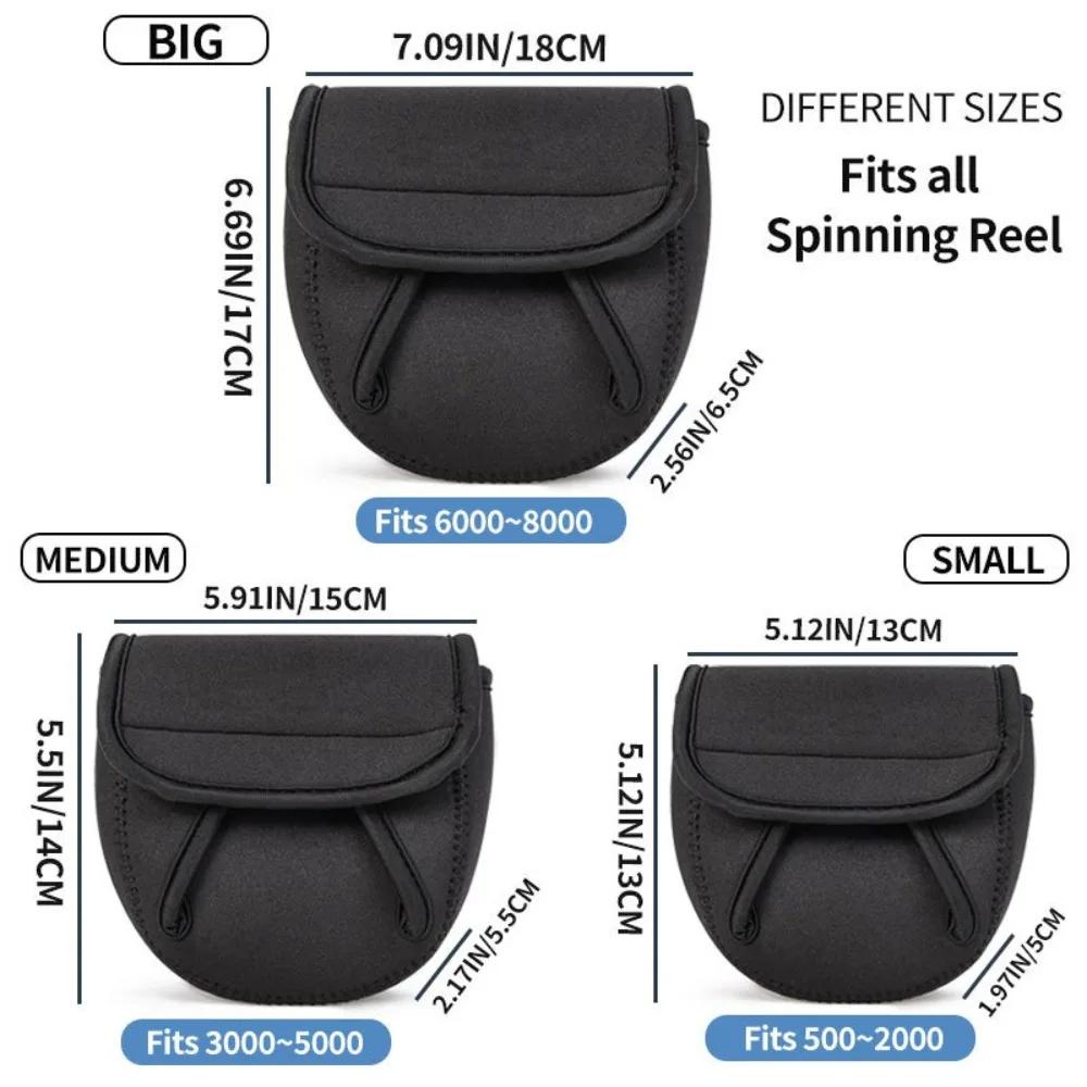 Housse de moulinet de pêche néoprène étanche durable taille S/M/L pour protection et rangement