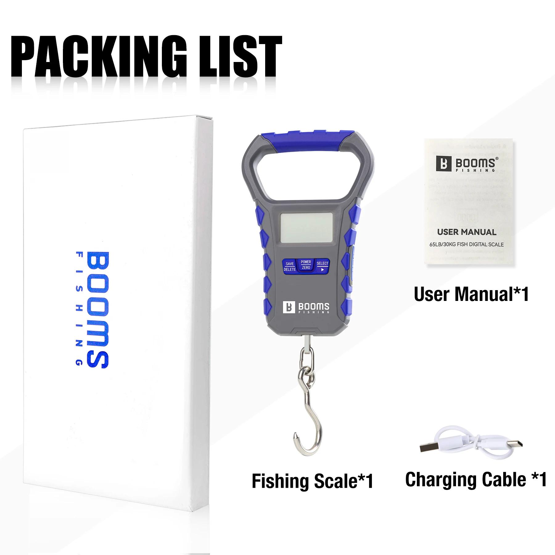 Balance de pêche numérique Boomsfishing XW50 USB rechargeable - Capacité 30kg écran LCD mince