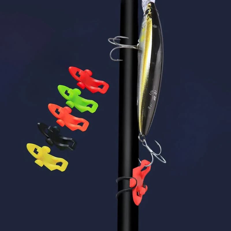 10 sets porte-leurres clips pour canne à pêche support hameçons et cuillers accessoires pêche