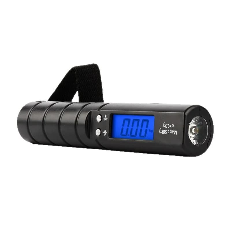 Balance numérique suspendue 50kg avec mètre ruban et lampe torche - Multifonction pour pêche et voyages