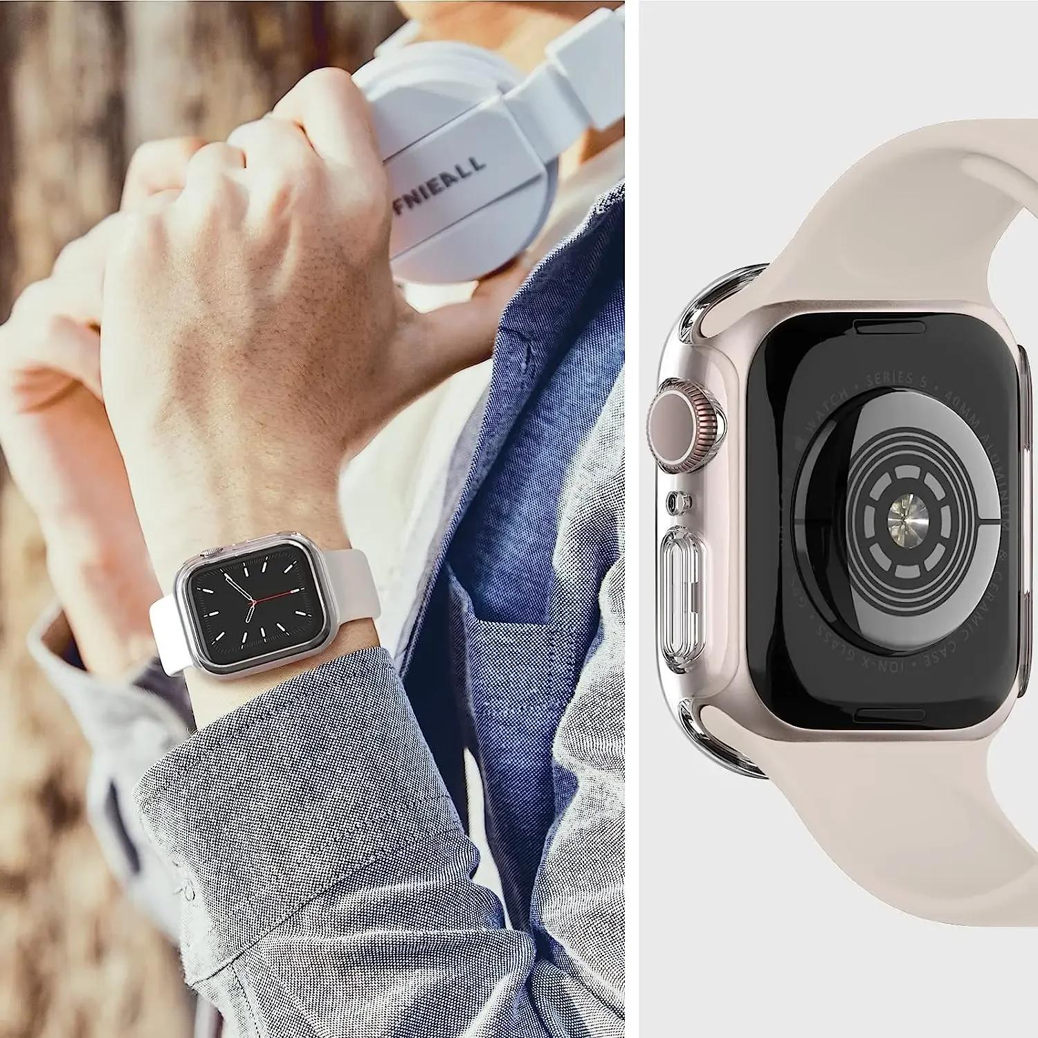 Coque protection Apple Watch 46mm 40mm 45mm 41mm PC bumper série 11 10 9 8 7 SE pêche