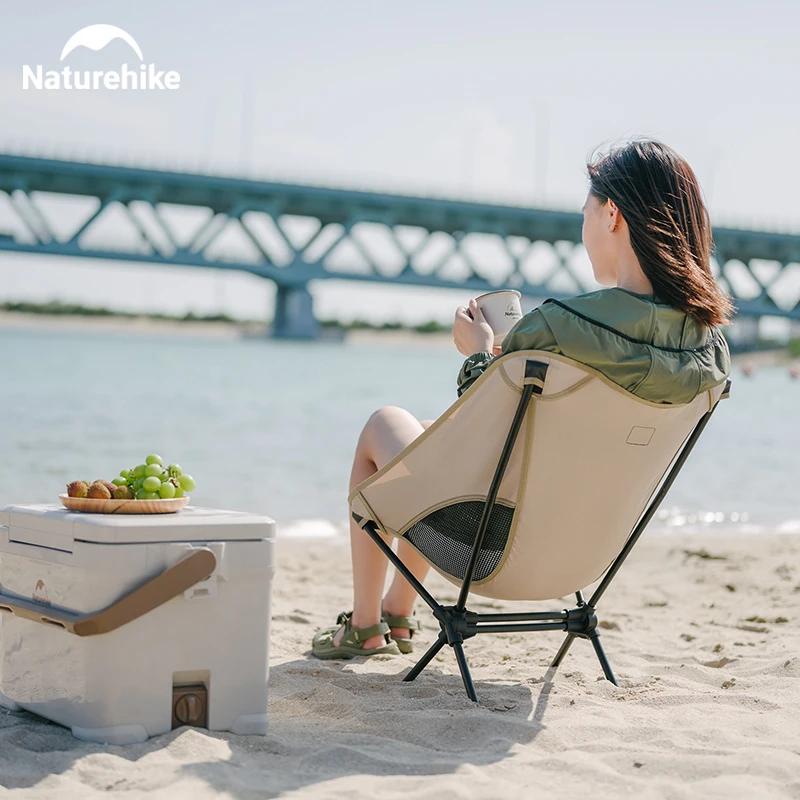 Chaise pliante élargie Naturehike 2023 ultralégère pour pêche, plage et voyages - Confort optimal camping