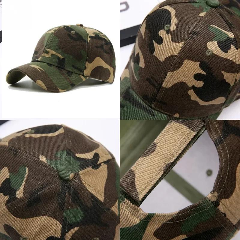 Casquette baseball camouflage coton été pêche unisexe anti-UV snapback ajustable sport