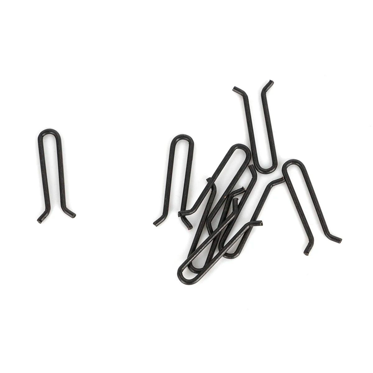 50 pièces plombs carpistes noir mat avec œillet en U - Accessoires de pêche clips de sécurité