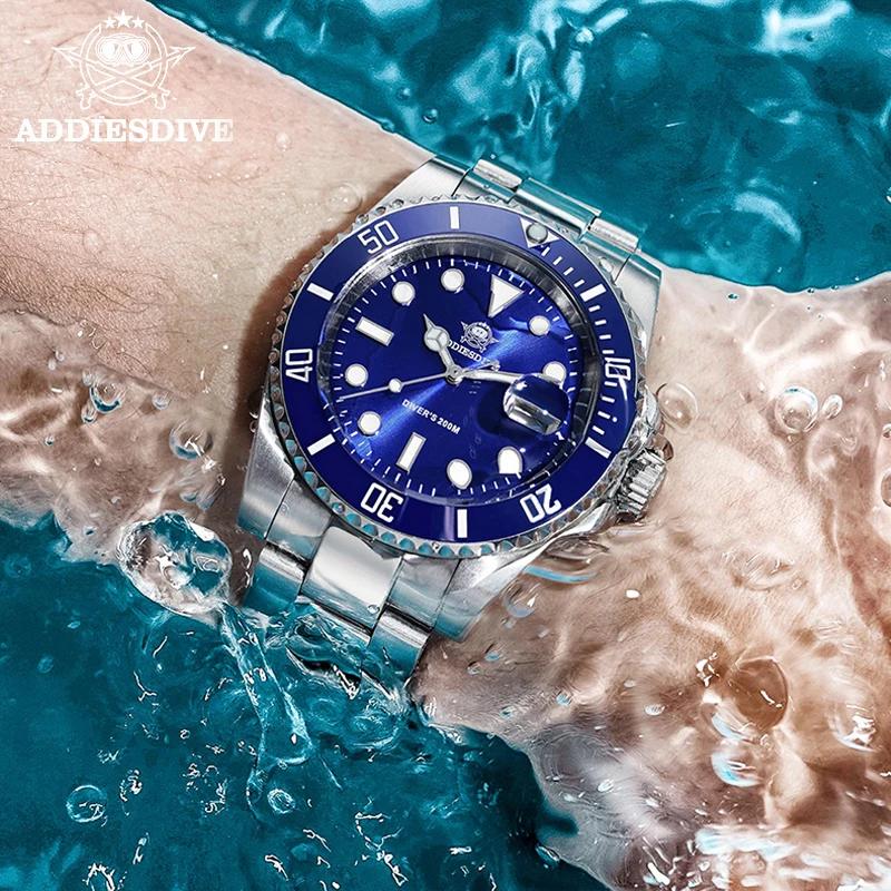 Montre homme ADDIESDIVE acier inoxydable étanche - Montre quartz sport business loisirs européen