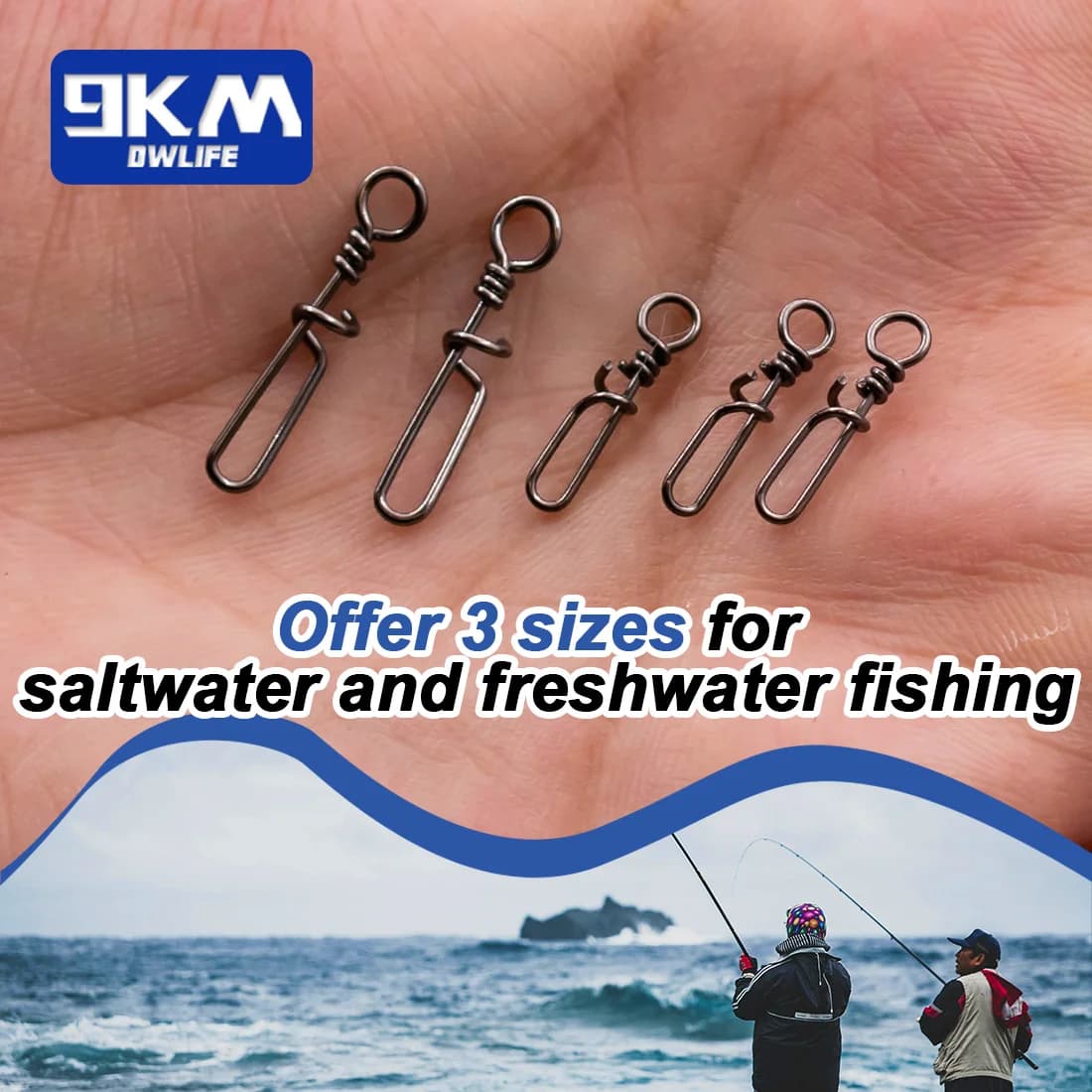 Coastlock Snap 50-200Pcs - Snaps Rapides Inox pour Leurres Bass, Silure et Eau Douce