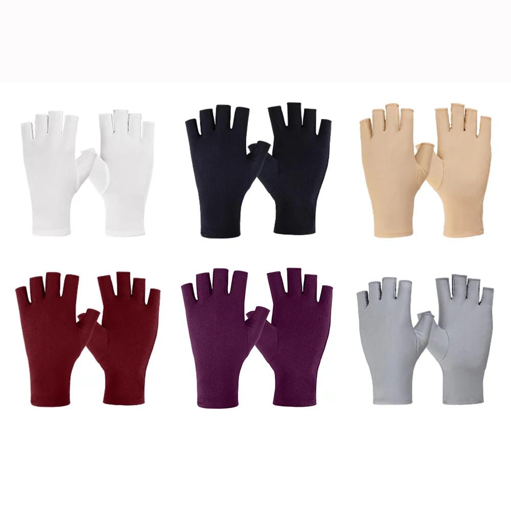 Gants demi-doigts été pêche conduite légers respirants anti-UV protection solaire doigts libres
