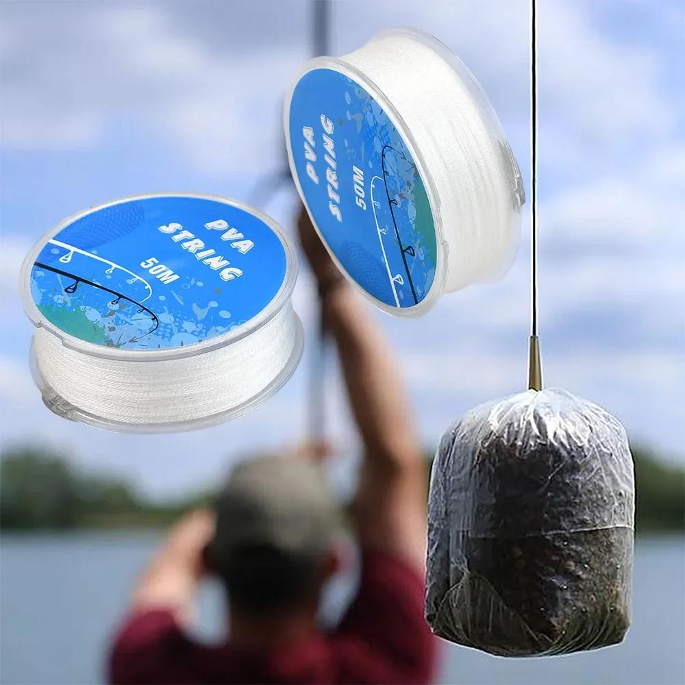 Fil PVA 50m pour pêche carpe - Fil soluble amorce boilies - Ligne dissolution rapide eau