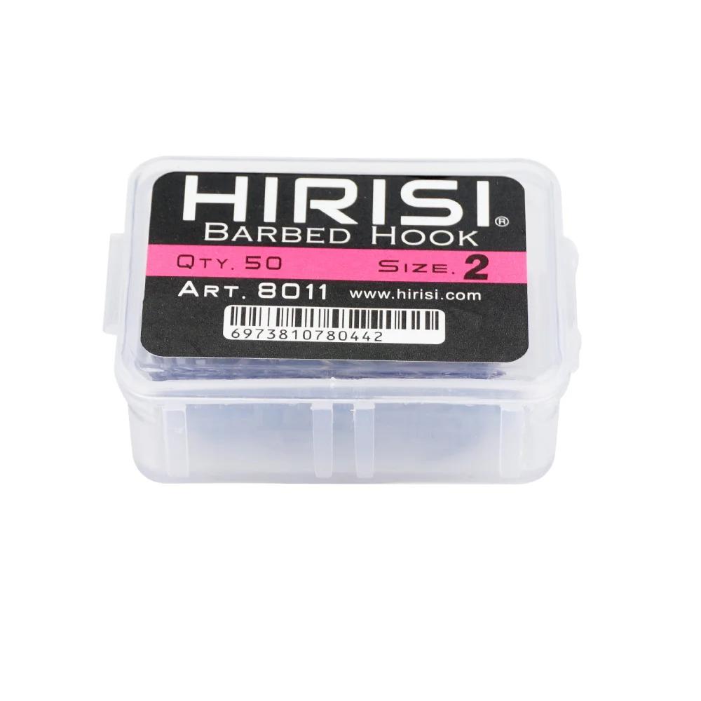 Hameçons carp fishing Hirisi 50 pièces PTFE acier carbone haute qualité avec boîte de rangement