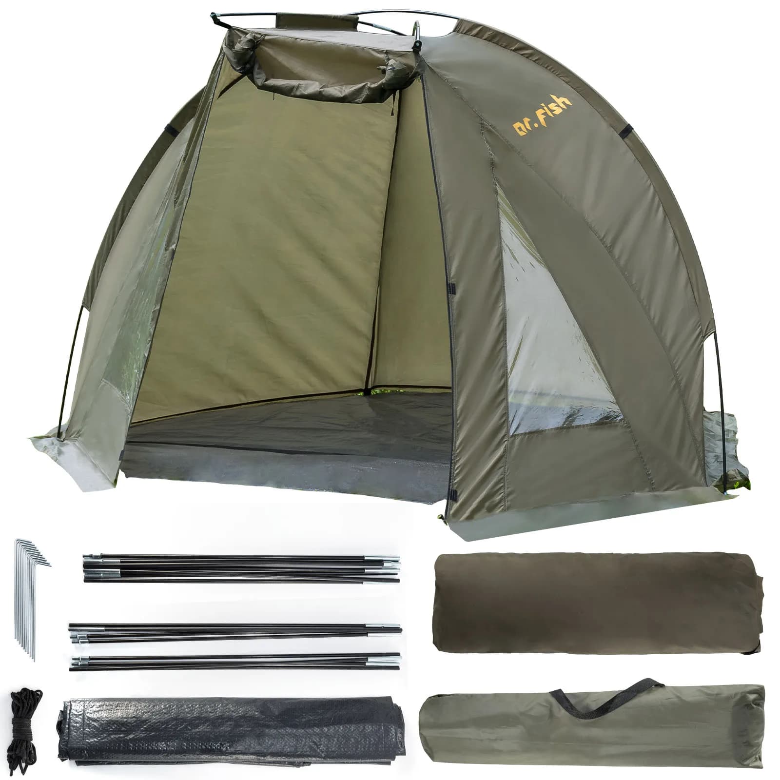 Tente bivouac pêche carpe 1-2 personnes - Abri ultraléger imperméable pour chasse et aventure