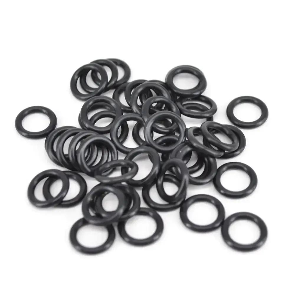 Lot de 50 joints toriques noirs Hirisi pour alarmes de touche, pods et accessoires de pêche