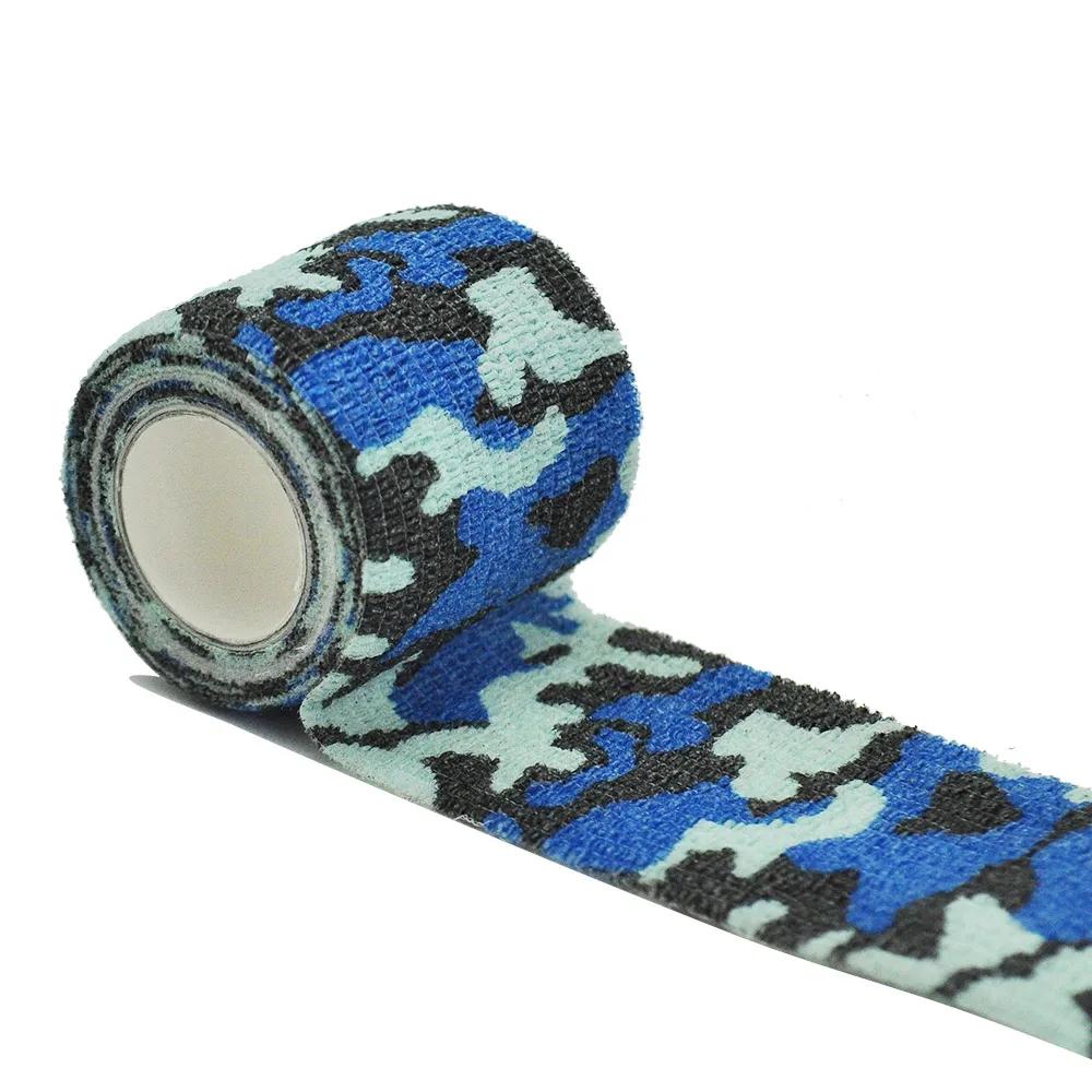 Bandage élastique camouflage auto-adhésif pour protection genoux chevilles pêche sport
