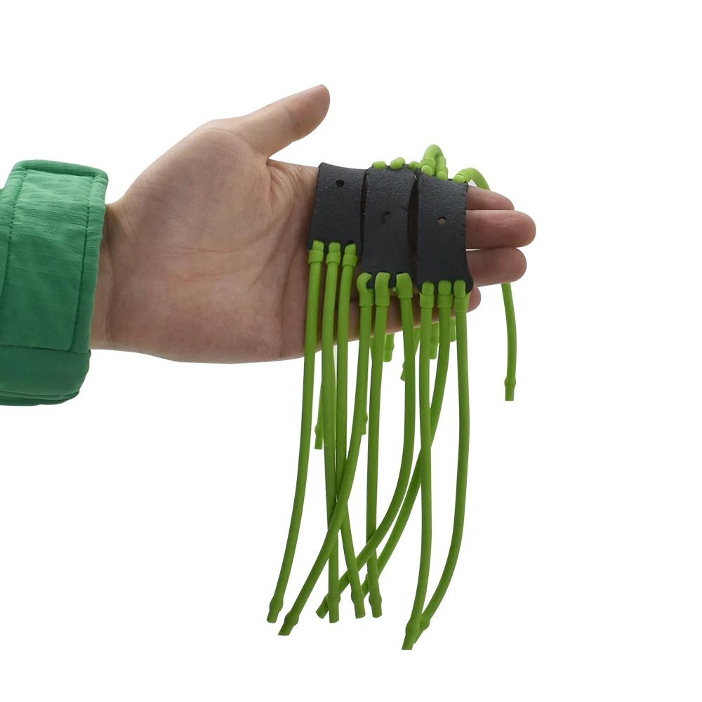 Band élastique trois brins vert pour fronde de pêche - Puissance extrême pour chasse sous-marine