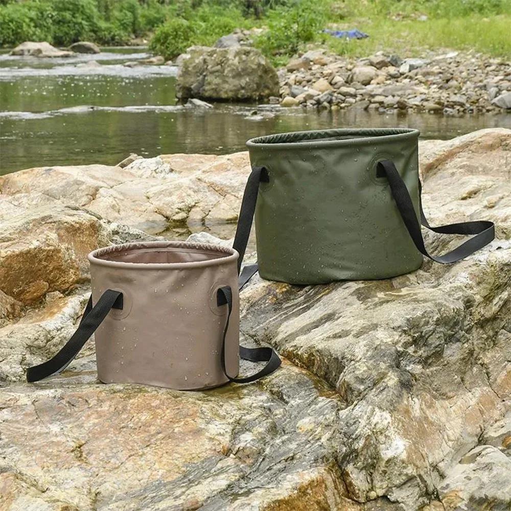 Seau pliable portable 5L 10L 20L grande capacité étanche pour camping pêche lavage voiture voyage