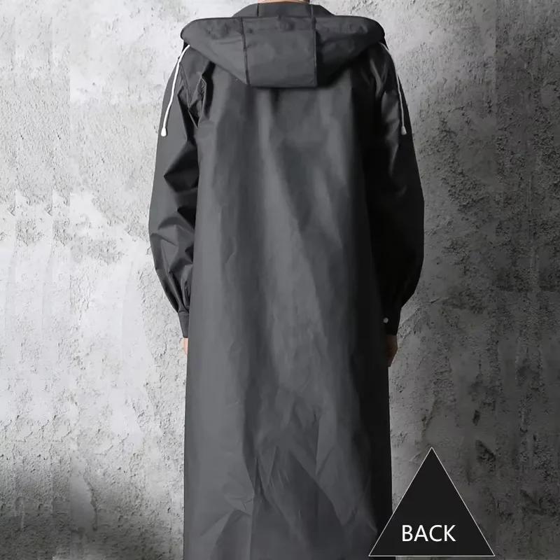 Imperméable longue pêche randonnée - Manteau pluie étanche homme femme capuche - Vêtement extérieur