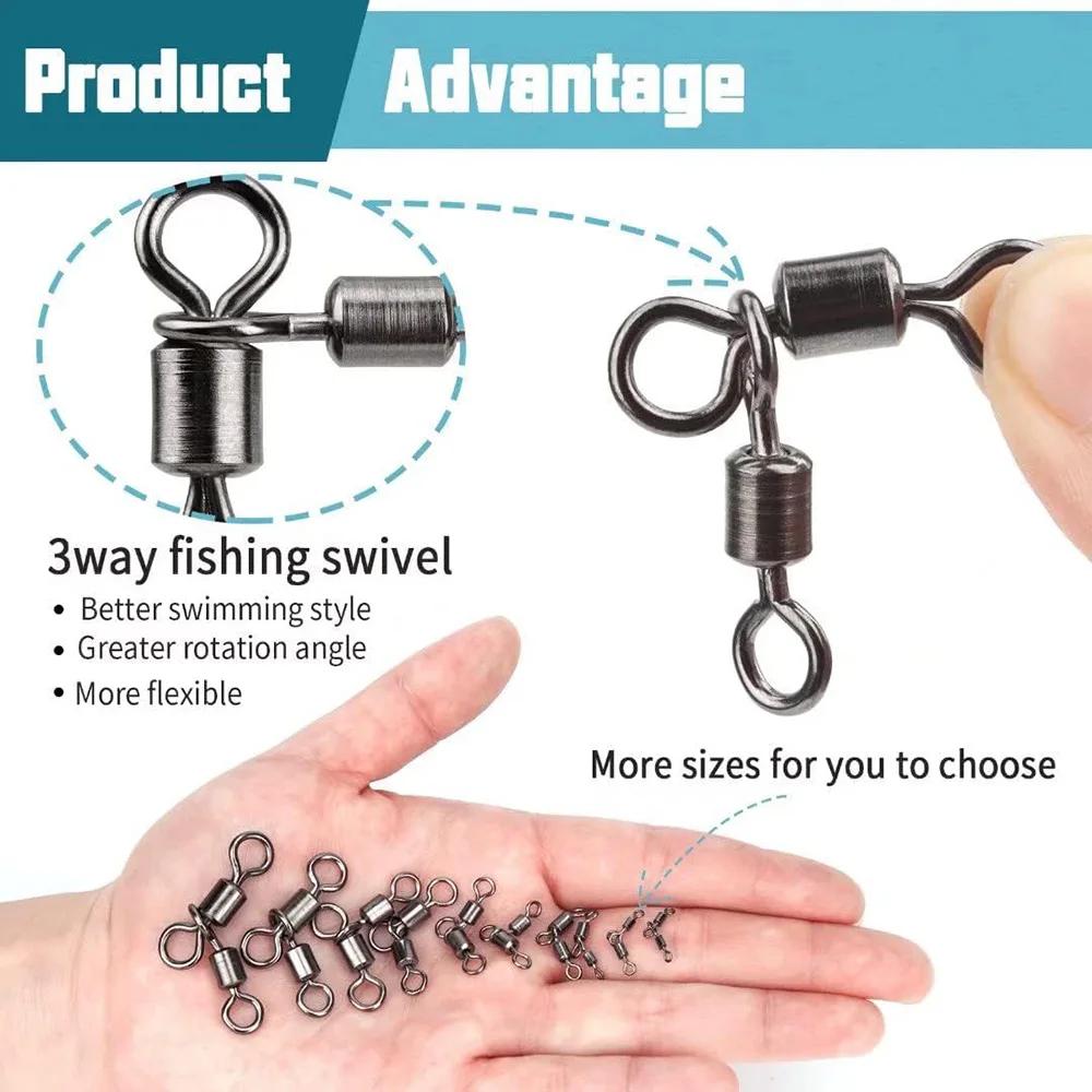25 pièces émerillons roulants DNDYUJU en laiton pour la pêche à la carpe et en eau