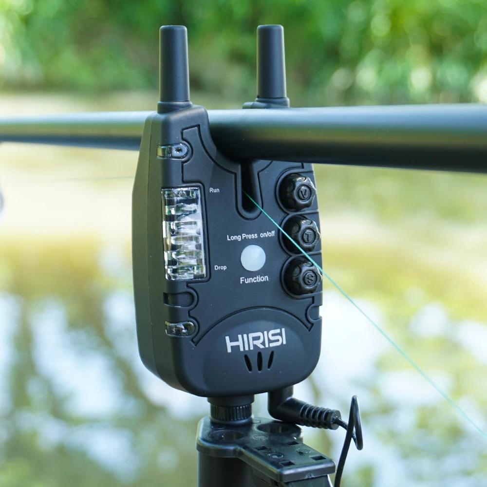 Alarme de touche Hirisi B150 pour pêche à la carpe avec LED, volume réglable et haute sensibilité