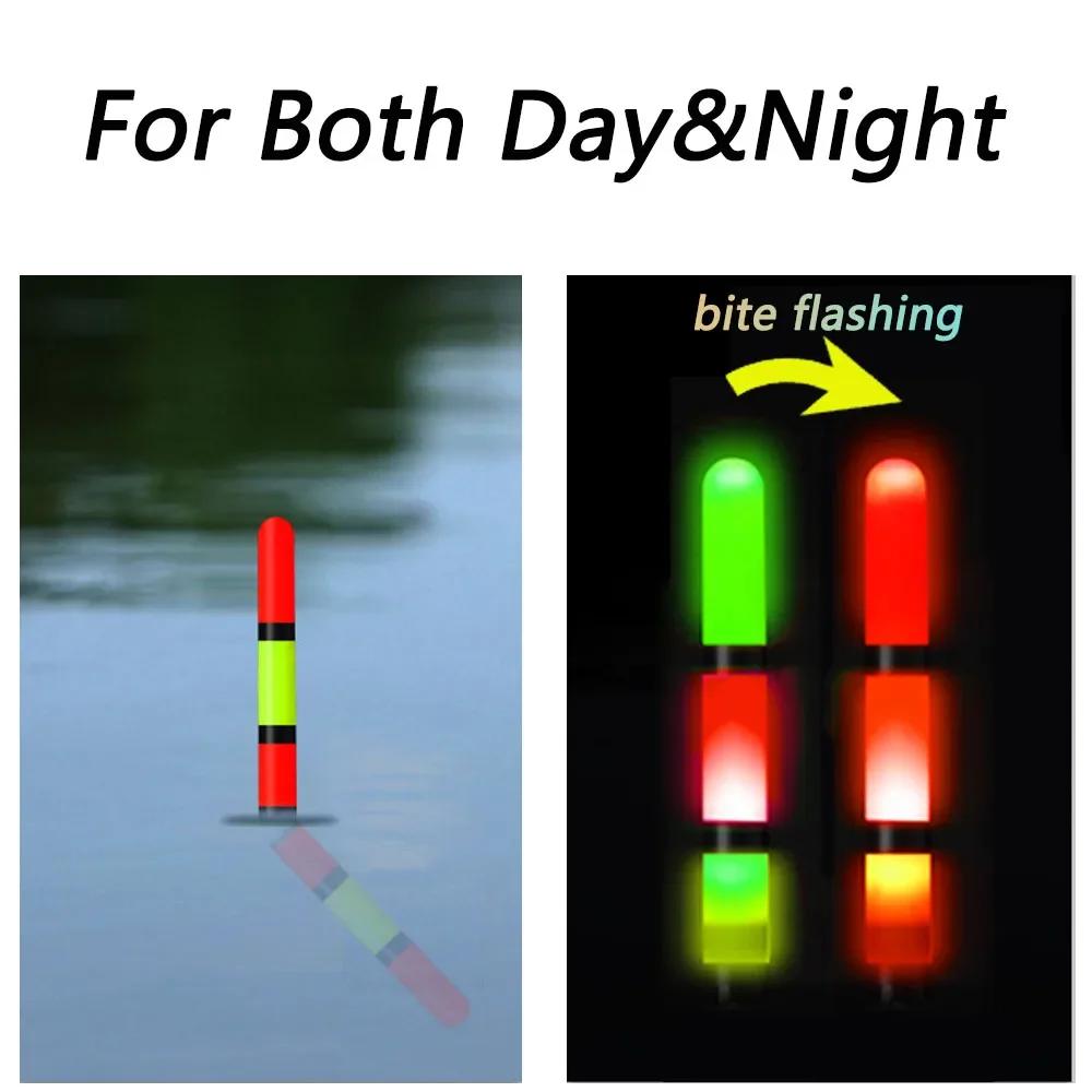Flotteur LED Alarme Morsure Nuit Pêche - Capteur Vertical Lampe Flash USB 5g à 20g