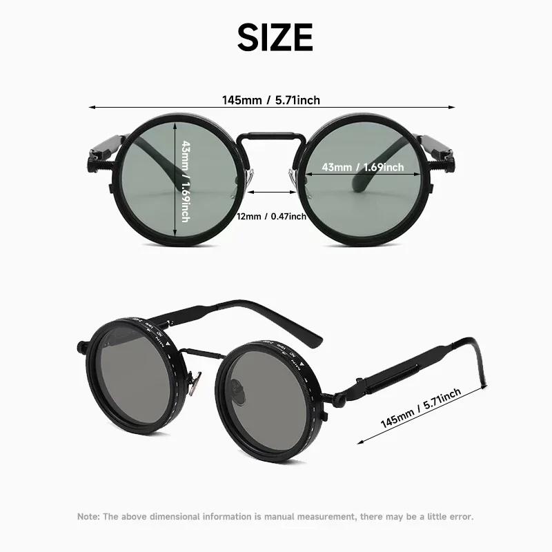 Lunettes de pêche polarisées CRIXALIS ND9 réglables - Homme Femme Rétro Punk UV400 pour extérieur