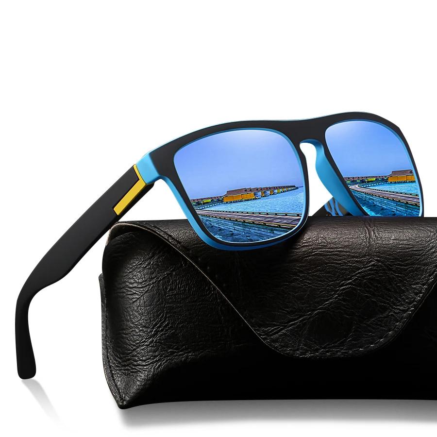 Lunettes de soleil carrées vintage polarisées luxe - Conduite pêche homme femme UV400