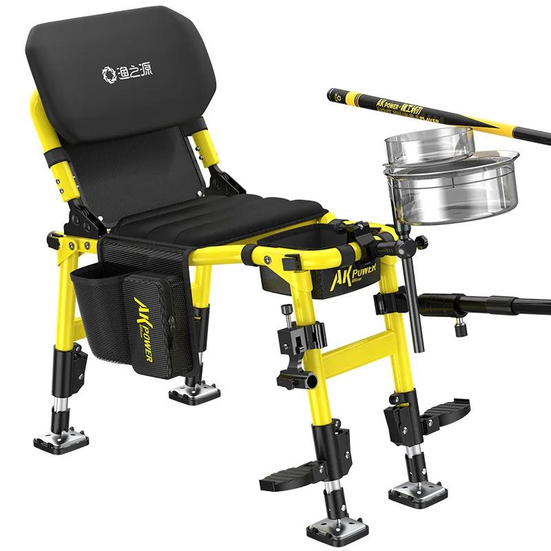 Nouvelle chaise AK Knight de pêche multifonction pliable portable pour pêche sauvage