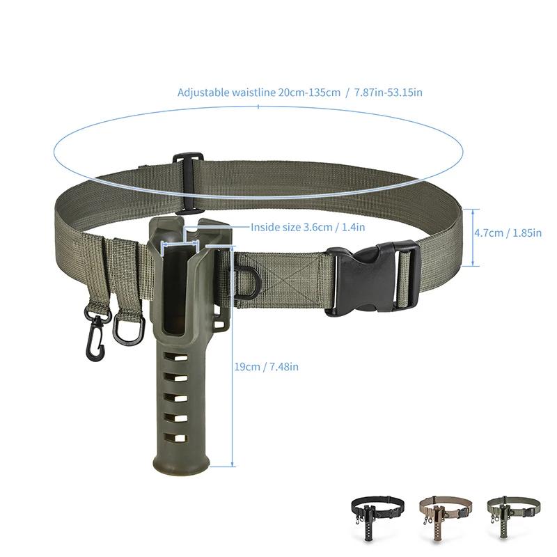 Porte-canne réglable et portable avec ceinture - Accessoire de pêche pratique pour les sessions en extérieur