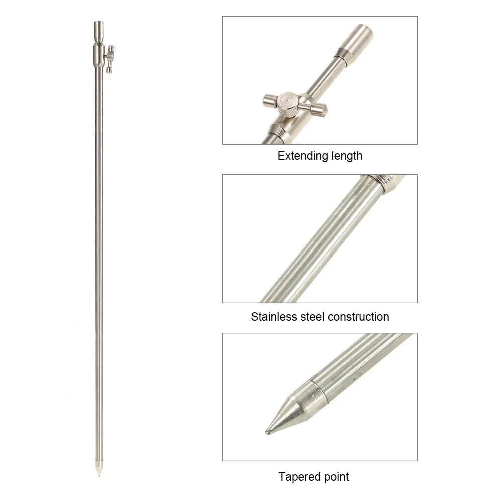 Support canne réglable 55-100cm acier inoxydable - pied alarme morsure pod repose cannes pêche carpe