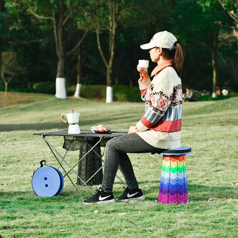 Tabouret télescopique GIANXI pour pêche et camping - Siège pliable léger avec sac de transport