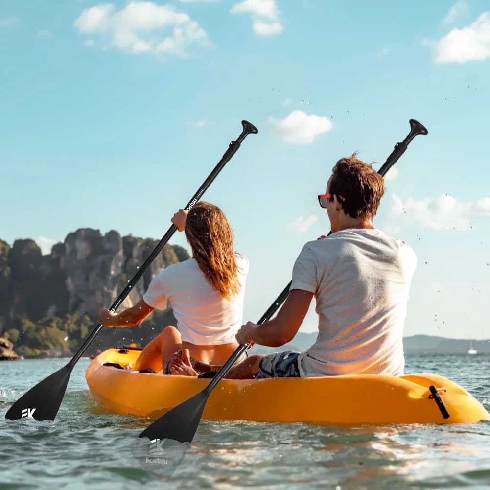 Pagaie SUP 3 pièces réglable en longueur aluminium pour paddle board kayak et canoë gonflable