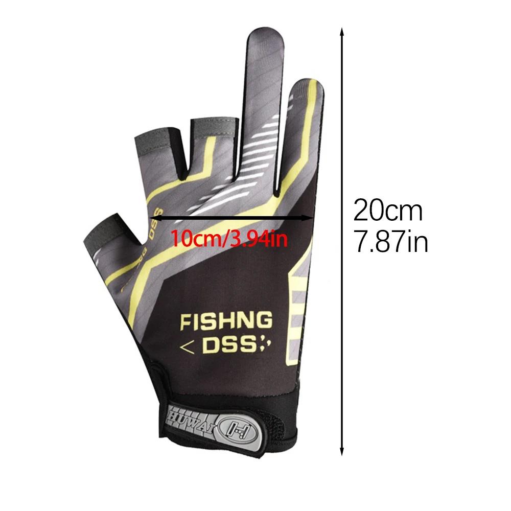 Gants trois doigts pour pêche et vélo - Protection solaire anti-dérapage hommes été