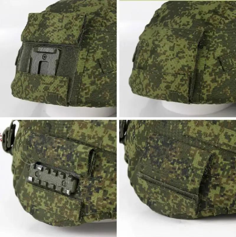 Housse de casque et étui lunettes camouflage EMR/MOX pour pêche - Accessoire de rangement russe 6B47