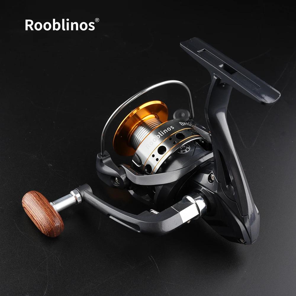 Moulinet spinning Rooblinos MG - Cadre métal frein haute vitesse pour pêche eau douce et mer fluide