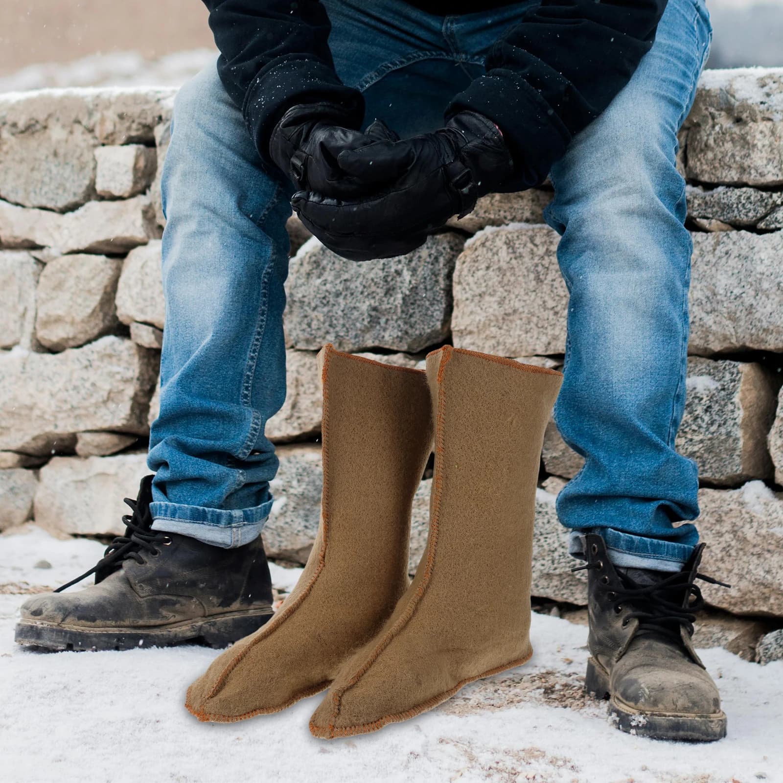 Bottes hiver imperméables isolées oxford - Chaussures pêche randonnée doublure thermique aventures extérieures