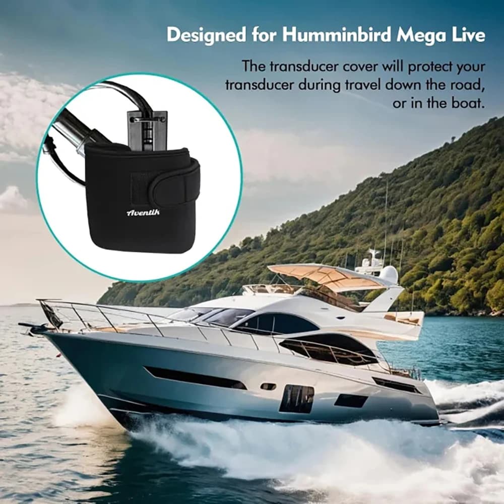 Housse transducteur Humminbird Mega Live Aventik néoprène 4mm - Protection route voyage pêche glace navigation