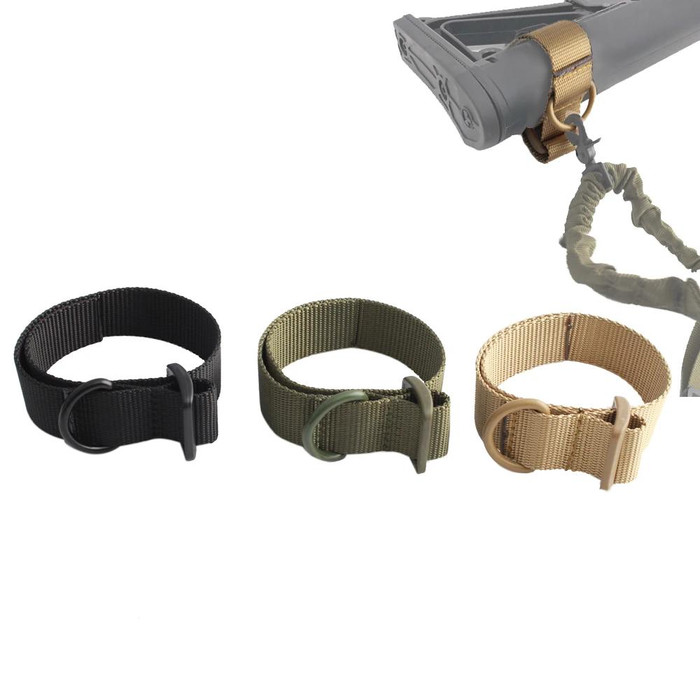 Sangle tactique pêche nylon portable multifonction fixation simple/double point