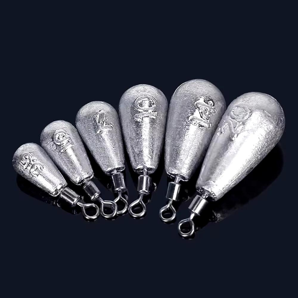 15 plombs goutte d'eau 3.5g à 20g pour pêche verticale et mer kit d'accessoires métalliques de pêche