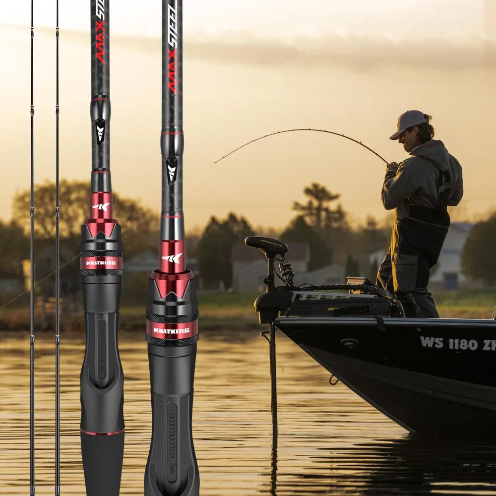 Canne carbone KastKing Max Steel 1.8-2.4m - Canne spinning casting pêche brochet black bass France