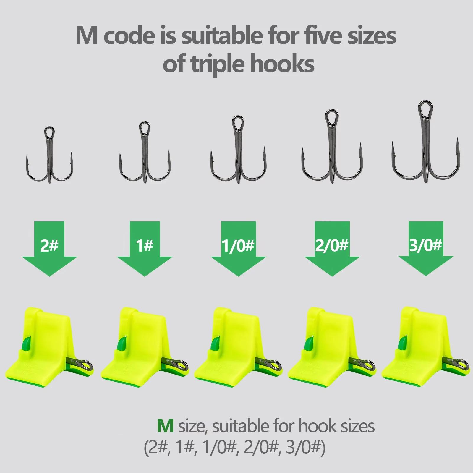 10 protège-hameçons triples automatiques - Coques vertes de sécurité pour rangement et transport sécurisé