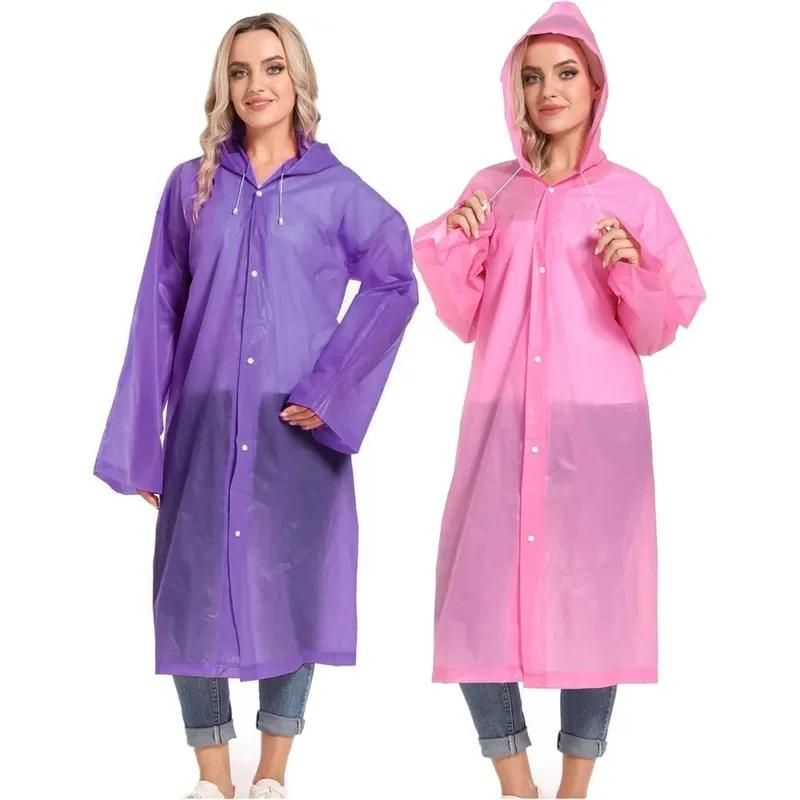 Ponchos de pluie réutilisables imperméables pour pêche avec capuche et cordon