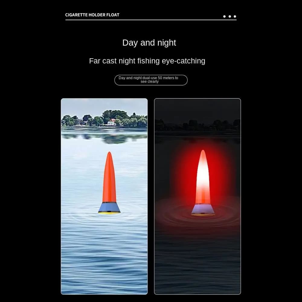 Flotteurs de pêche nocturne à LED avec indicateur lumineux rouge - Détection précise des touches