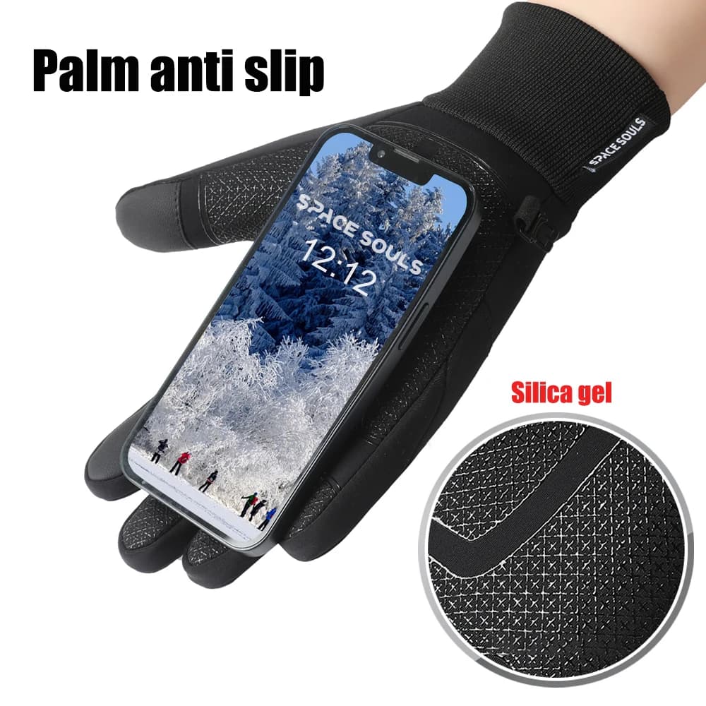 Gants d'hiver chauds homme femme écran tactile coupe-vent pêche ski vélo running