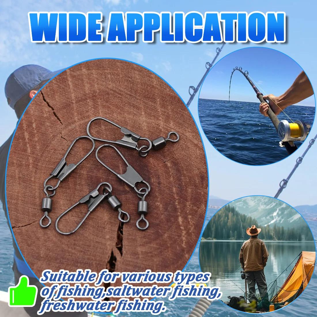 Swivel snap barrel avec interlock snap acier inoxydable quick change fishing clip rolling swivel