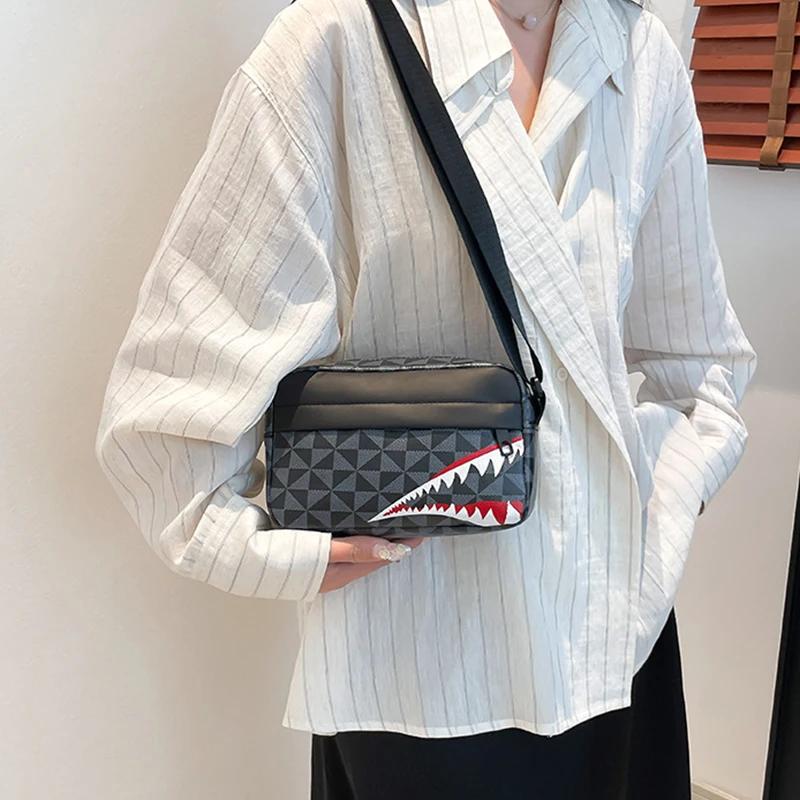 Sac bandoulière bouche requin créatif pêche porte-monnaie téléphone mode capacité