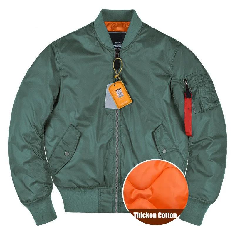 Veste MA1 bomber pour pêche hivernale - Ouate épaisse - Automne hiver - Homme